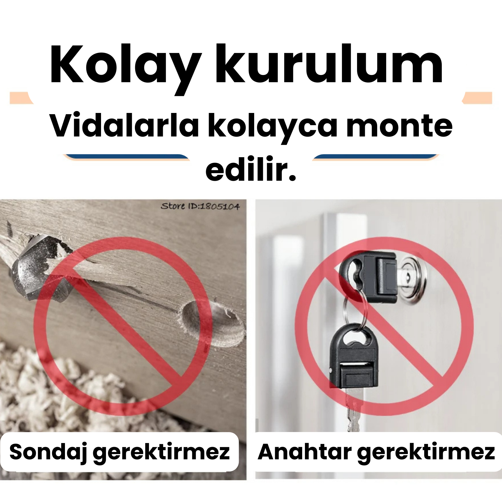 Kartlı çekmece dolap kilidi